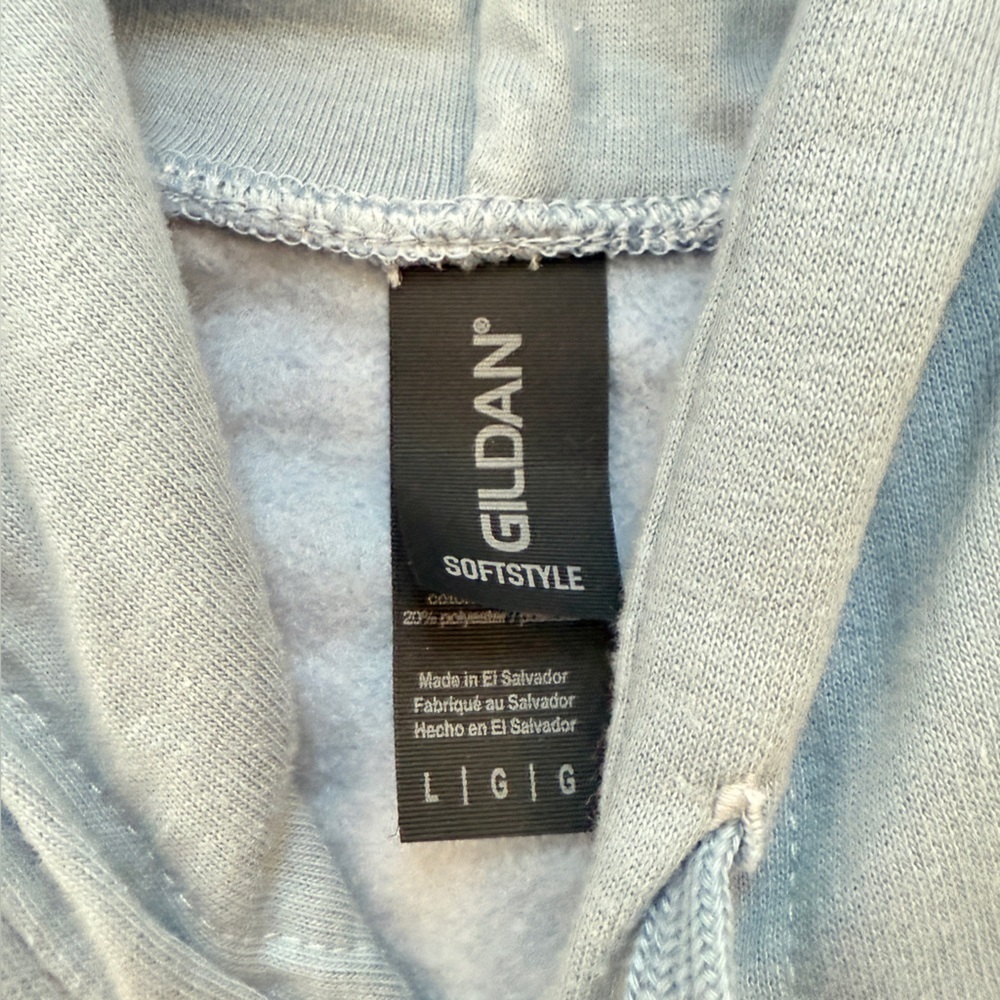 Gildan Light Blue Hoodie with Aspen '24 Design Size Large - Picture 7 of 10